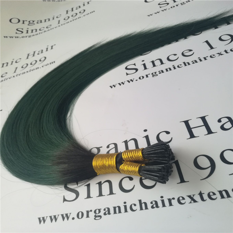 The peacock green color i tip hair extension H28